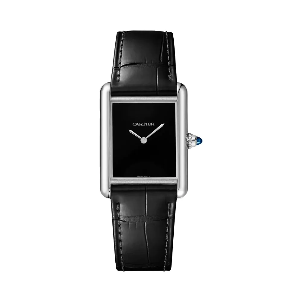 Cartier stainless clearance steel tank watch