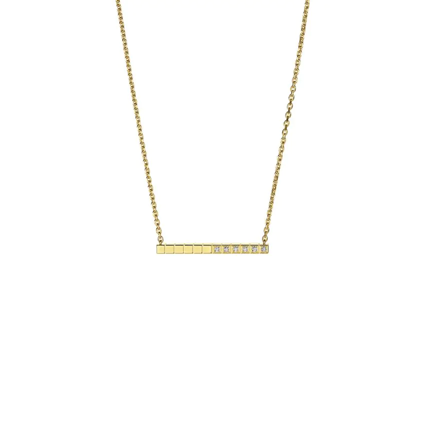 Chopard Ice Cube 18ct Yellow Gold & Diamond Necklace 817702-0002