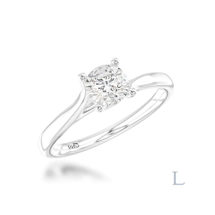 Isabella Platinum 0.72ct H SI1 Brilliant Cut Diamond Solitaire Ring