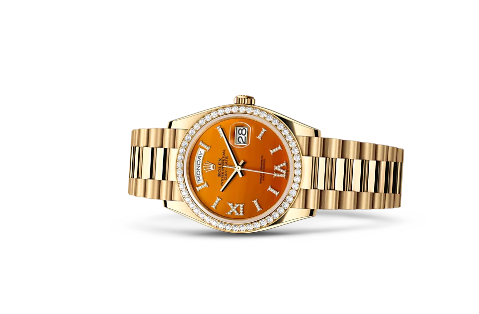 Rolex Day-Date 36 M128348RBR-0049 watch on side