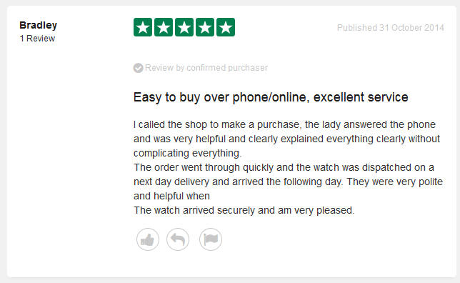 Customer Reviews - Luxury Watches - Laings